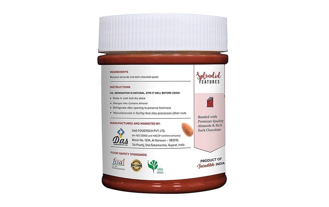Pintola Almond Choco Spread Creamy   Plastic Jar  200 grams